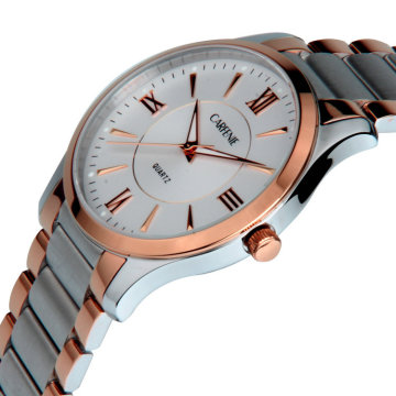 2017 горячие продажи белый циферблат кварцевые часы мужские наручные часы из нержавеющей стали